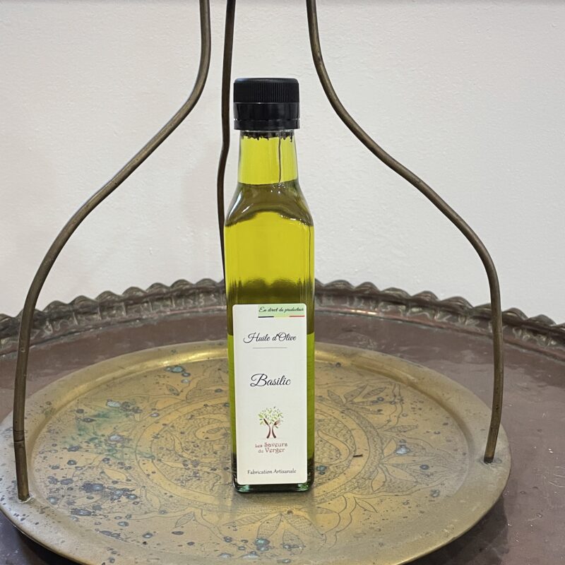 Huile d'olive basilic