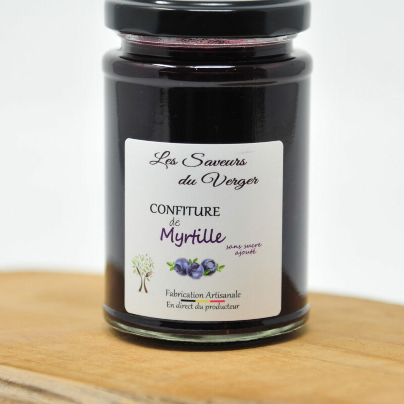 Confiture BIO - Sans sucre - myrtilles